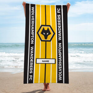 Personalised Wolverhampton Wanderers Stripes Towel