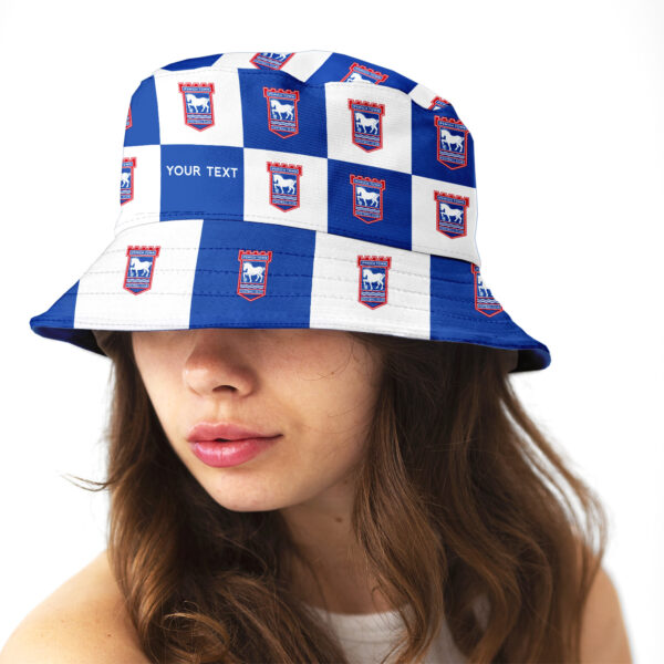 Personalised Ipswich Town Chequered Bucket Hat