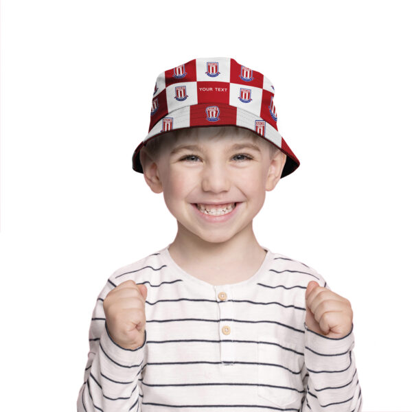 Personalised Stoke City Chequered Bucket Hat