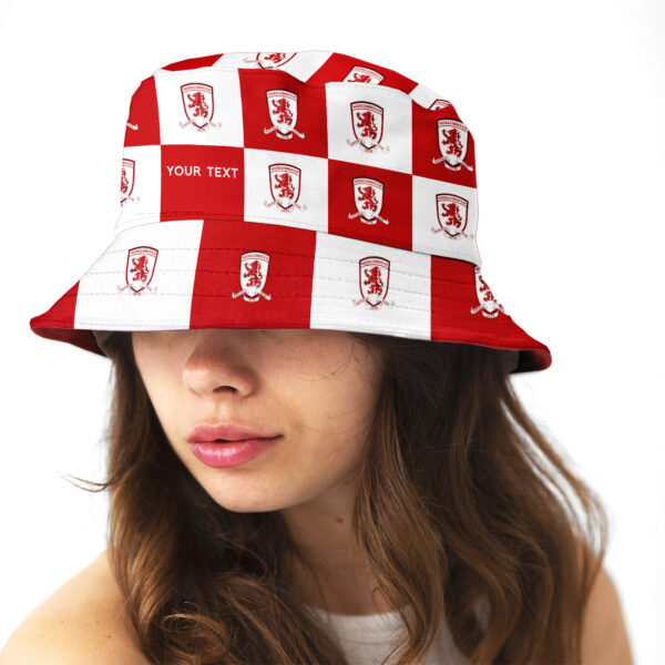 Personalised Middlesbrough Chequered Bucket Hat