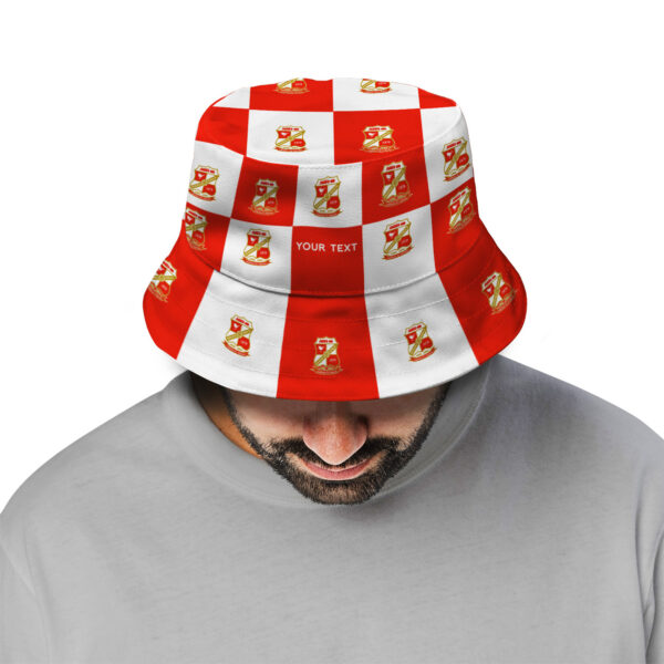 Personalised Swindon Town FC Chequered Bucket Hat