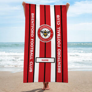 Personalised Brentford Stripes Towel