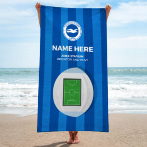 Personalised Bournemouth Ticket Tea Towel