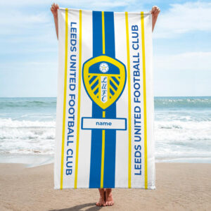 Personalised Cardiff City Chequered Beach Towel