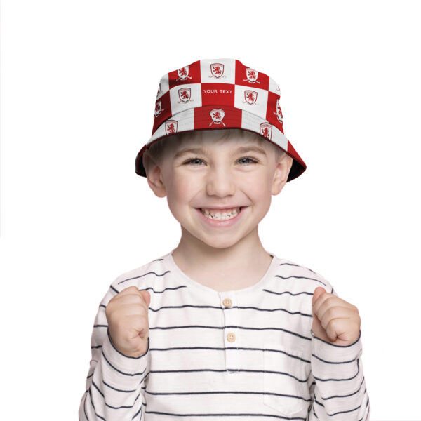 Personalised Middlesbrough Chequered Bucket Hat