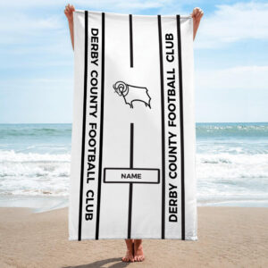 Personalised Derby County Stripes Towel