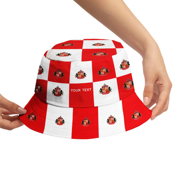 Personalised Sunderland AFC Chequered Bucket Hat