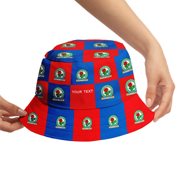 Personalised Blackburn Rovers Chequered Bucket Hat