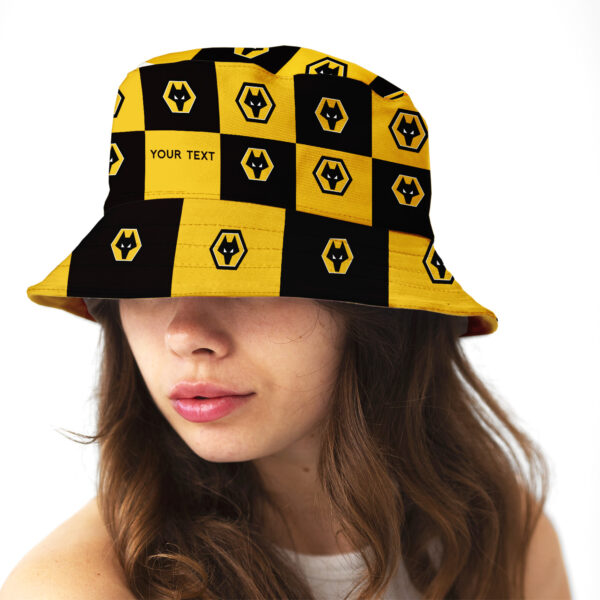 Personalised Wolverhampton Wanderers FC Chequered Bucket Hat
