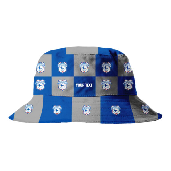Personalised Cardiff City Chequered Bucket Hat