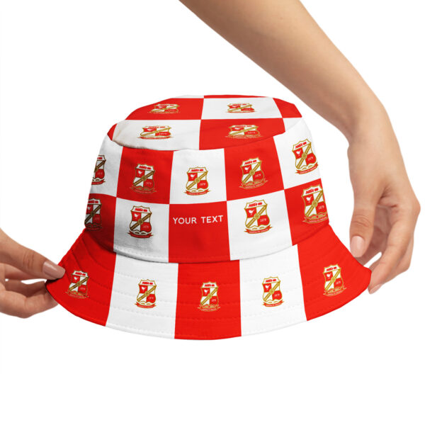 Personalised Swindon Town FC Chequered Bucket Hat