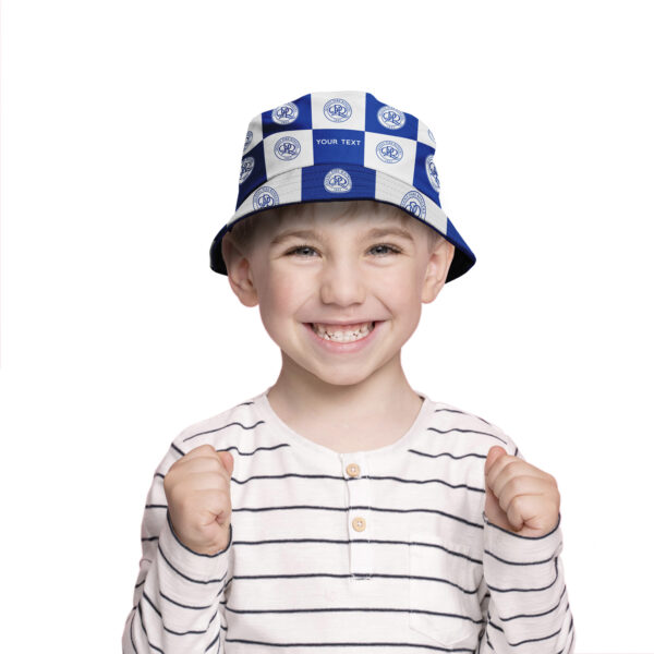 Personalised QPR Chequered Bucket Hat