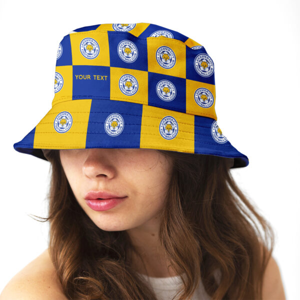 Personalised Leicester City Chequered Bucket Hat