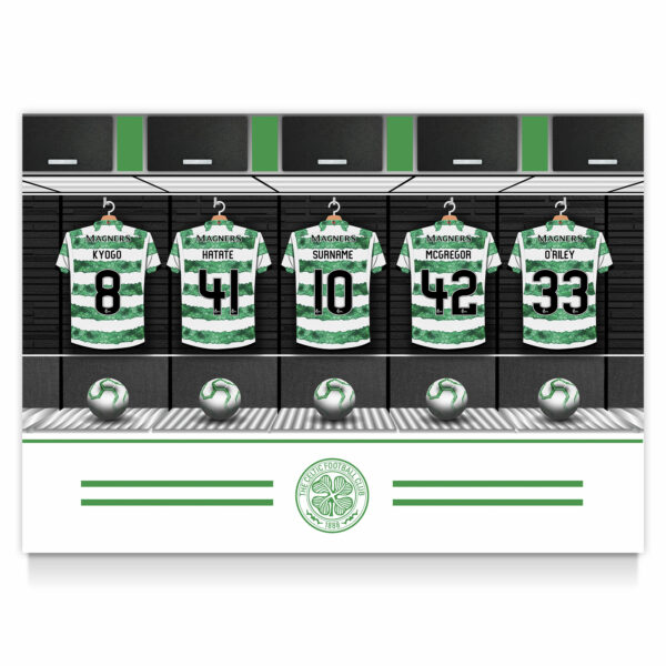 Personalised Celtic Football Club Dressing Room Framed Print