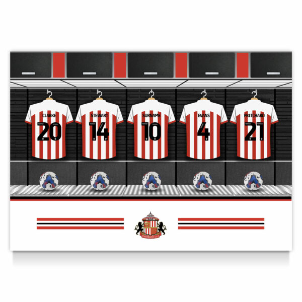 Personalised Sunderland Football Club Dressing Room Framed Print