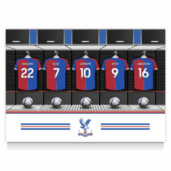 Personalised Crystal Palace FC Dressing Room Framed Print