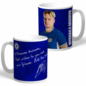 Personalised Chelsea FC Mudryk Autograph Mug