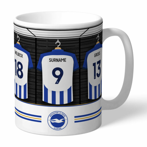 Personalised Brighton & Hove Albion FC Dressing Room Mug