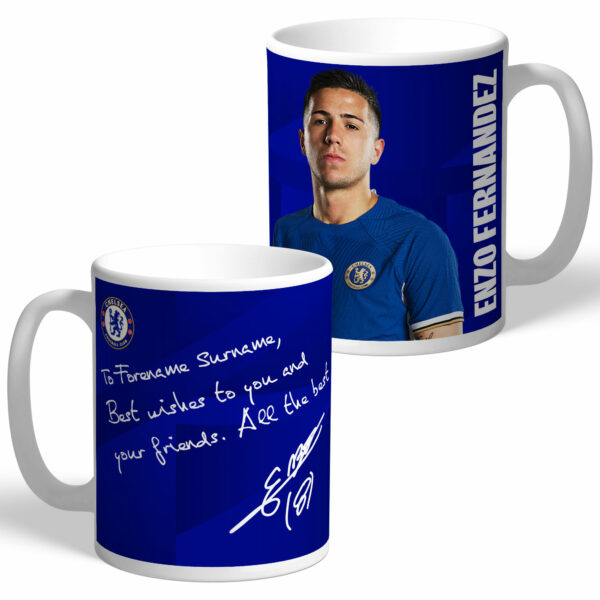 Personalised Chelsea FC Fernandez Autograph Mug