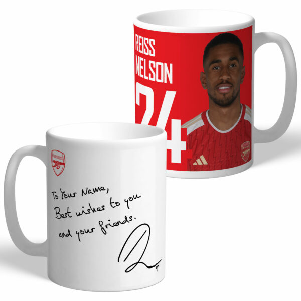 Personalised Arsenal FC Nelson Autograph Mug