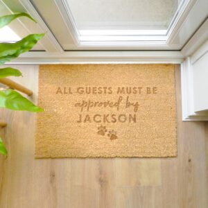 Personalised Grey Pattern Doormat