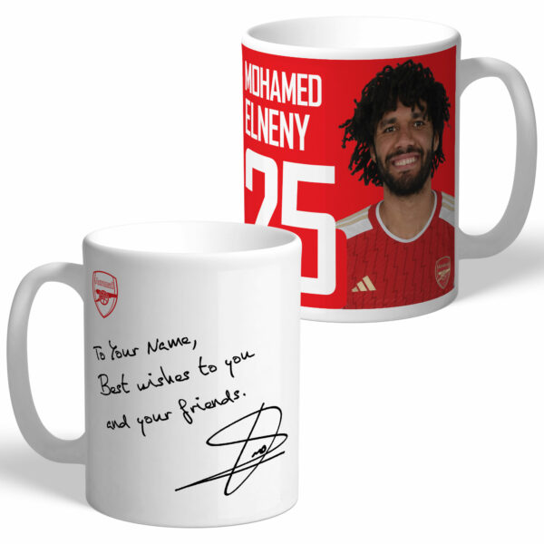 Personalised Arsenal FC Elneny Autograph Mug