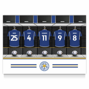 Personalised Leicester City FC Dressing Room Framed Print