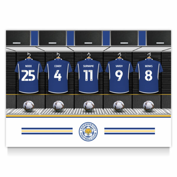 Personalised Leicester City FC Dressing Room Framed Print