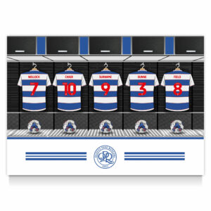 Personalised QPR FC Dressing Room Framed Print