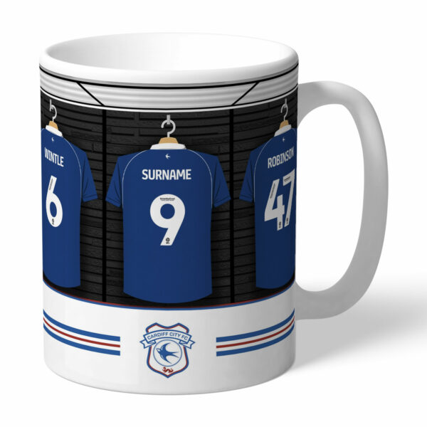 Personalised Cardiff City FC Dressing Room Mug