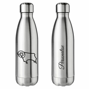 Personalised Derby County Insulated Water Bottle – Crest – Stainless Steel