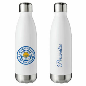 Personalised Leicester City FC Insulated Water Bottle – White