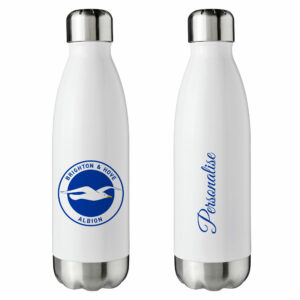 Personalised Brighton & Hove Albion FC Insulated Water Bottle – White