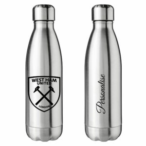 Personalised West Ham United Insulated Water Bottle – Crest – Stainless Steel