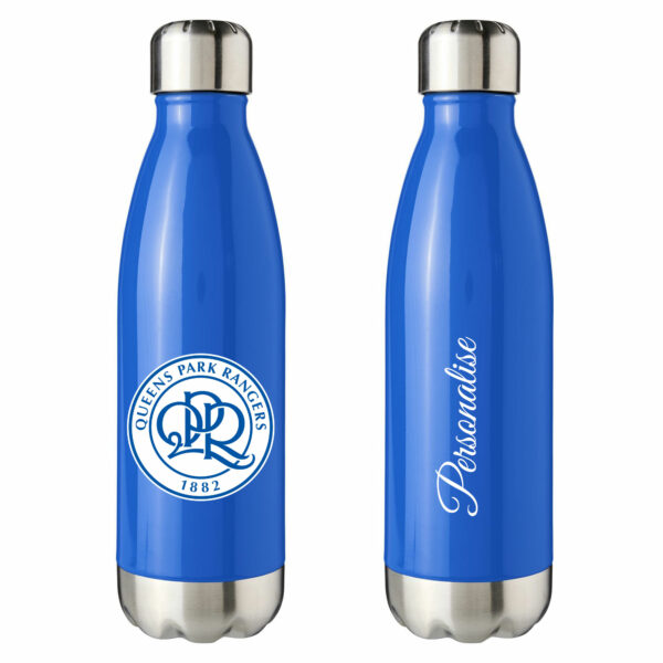 Personalised QPR Insulated Water Bottle – Crest – Blue