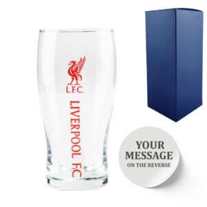 Personalised Liverpool 20oz Tulip Pint Glass, Gift Boxed
