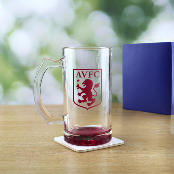 Personalised Aston Villa 20oz Beer Mug, Gift Boxed